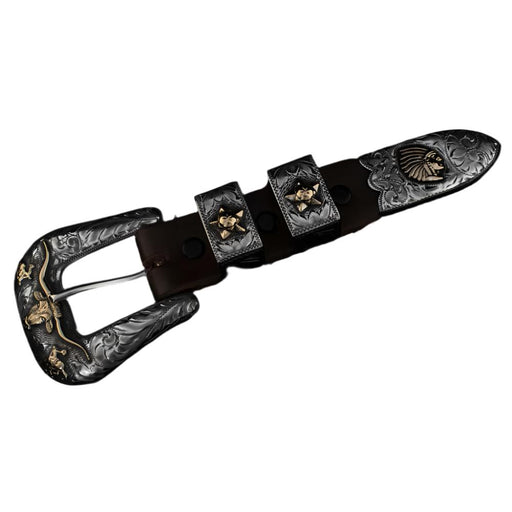 Comstock Heritage Longhorn Buckle Set with Stars & Chief Head ACCESSORIES - Additional Accessories - Buckles Comstock Heritage