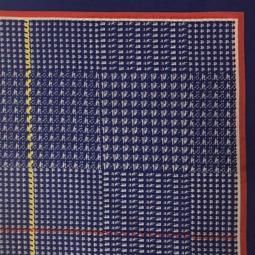 Silk Navy Plaid Wild Rag ACCESSORIES - Additional Accessories - Wild Rags & Scarves Wyoming Traders