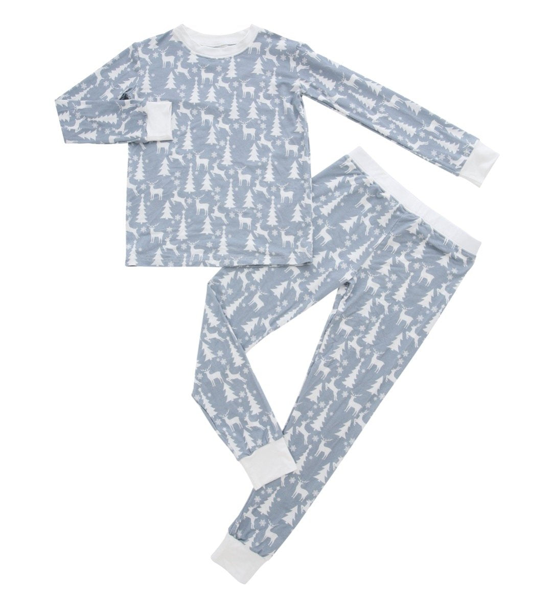 Youth White Christmas Bamboo Toddler Pajama Set - FINAL SALE KIDS - Baby - Unisex Baby Clothing EMERSON AND FRIENDS   