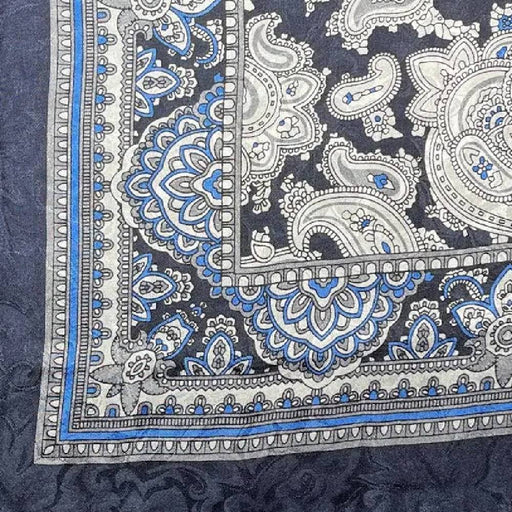 20" Paisley Silk Scarf - Blue ACCESSORIES - Additional Accessories - Wild Rags & Scarves Wyoming Traders