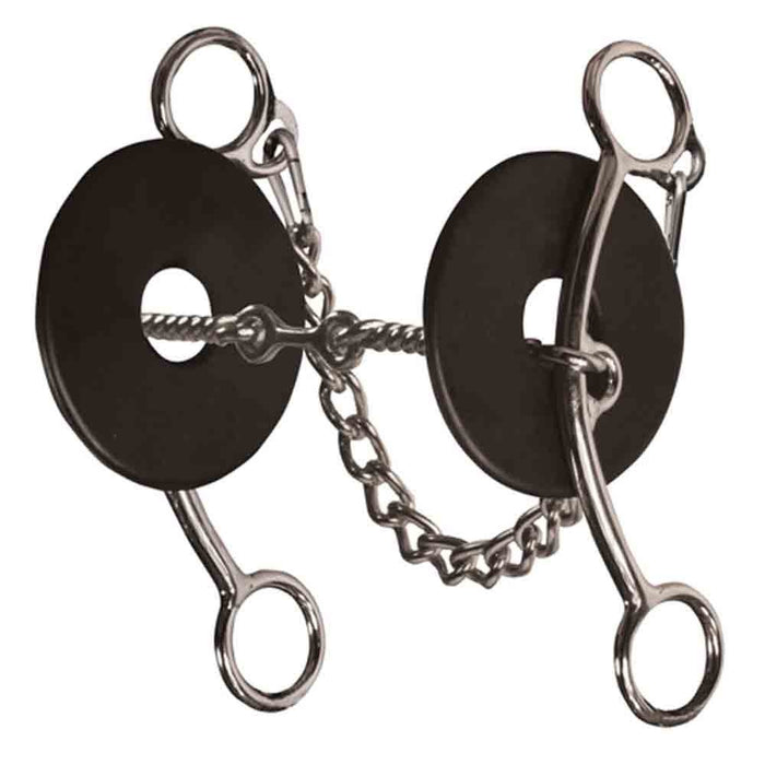 Professional's Choice Brittany Pozzi Lifter Series Medium Cheek 3-Piece Twisted Wire Bit Tack - Bits Professional's Choice