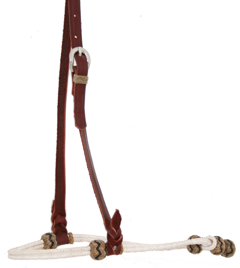Teskey's Rope Cavesson with Rawhide Tack - Nosebands & Tie Downs Teskey's   
