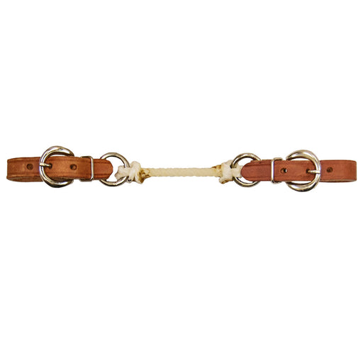 Harness Leather Curb Strap with Colored Lariat Tack - Curbs Teskey's Natural