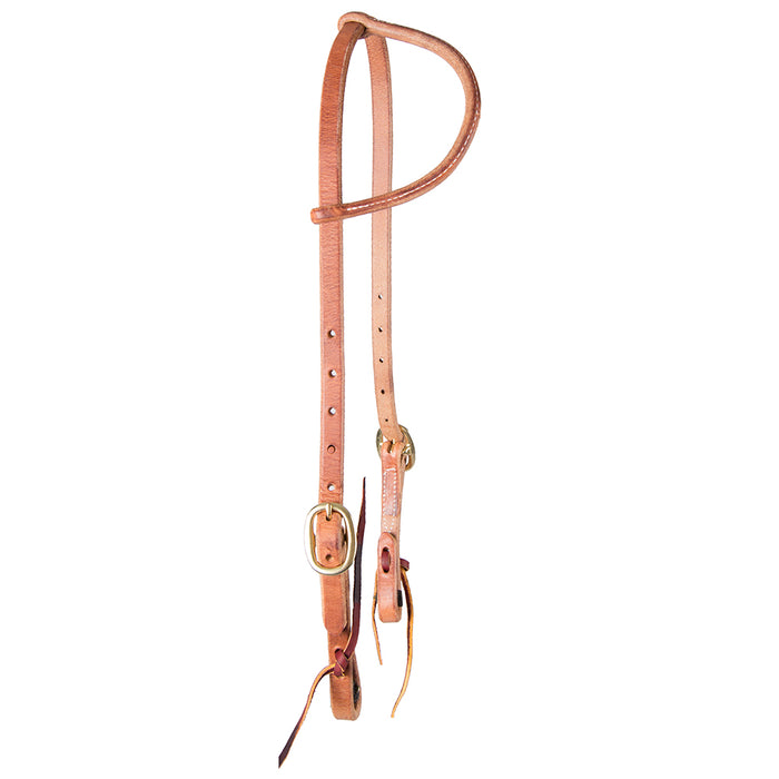 Teskey's Double Buckle One Ear Headstall Tack - Headstalls Teskey's Light Oil