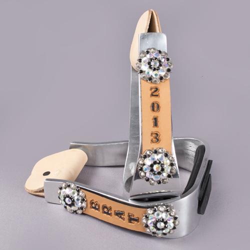 Trophy Stirrups w/Crystal Conchos #4 Customs & Awards - Stirrups Custom