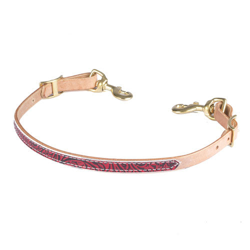 Teskey's Red Western Tooled Wither Strap Tack - Breast Collars Teskey's