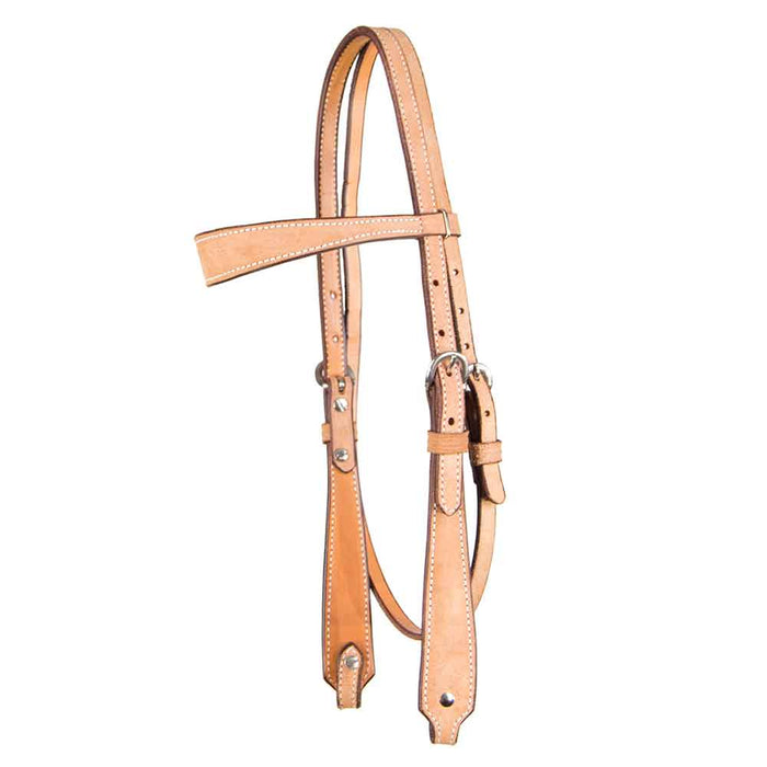 Teskey's Wide Roughout Browband Headstall Tack - Headstalls Teskey's Light Oil