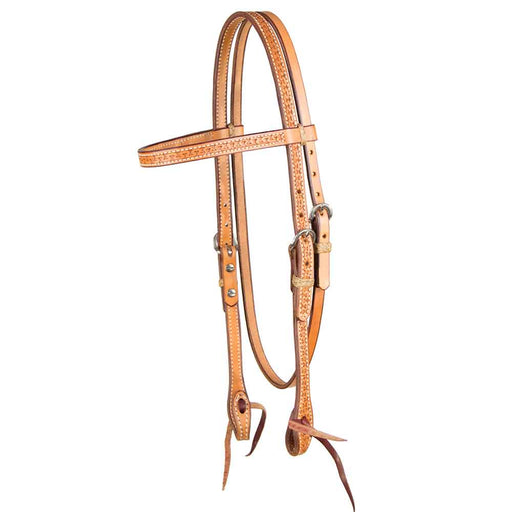 Teskey's Running W Browband Headstall Tack - Headstalls Teskey's Light Oil