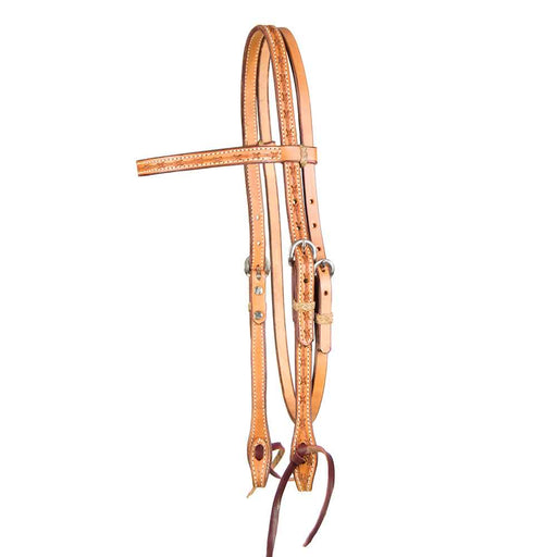 Teskey's Barbwire Browband Headstall Tack - Headstalls Teskey's Light Oil