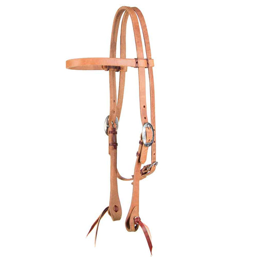 Teskey's Browband Headstall w/Pineapple Knots Tack - Headstalls Teskey's Natural