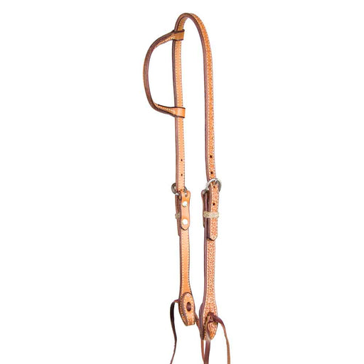 Teskey's Running W One Ear Headstall Tack - Headstalls Teskey's Light Oil