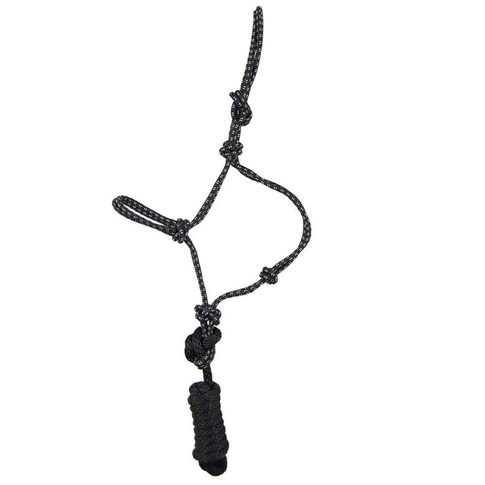 Mustang Foal and Yearling Rope Halter with Lead Tack - Halters & Leads Mustang Foal Black