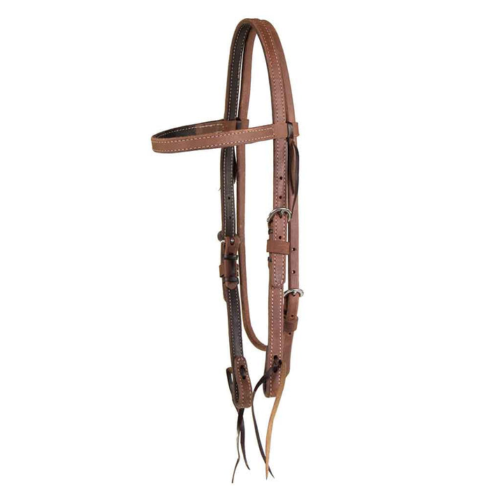 Teskey's Browband Headstall w/Tie Ends Tack - Headstalls Teskey's Heavy Oil