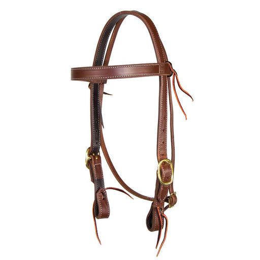 Teskey's 1" Heavy Oil Browband Headstall Tack - Headstalls Teskey's