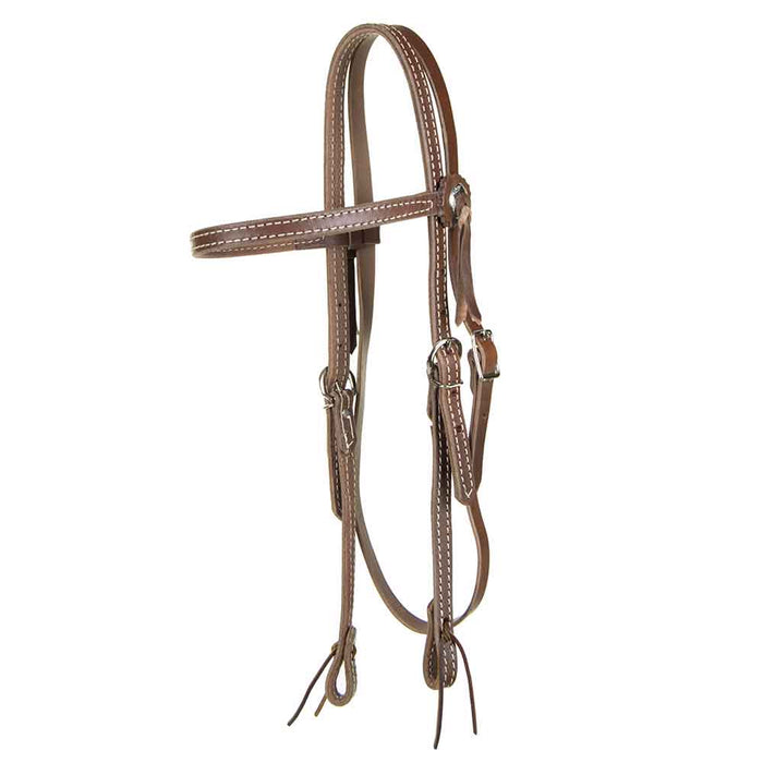 Heavy Oil Browband Headstall w/Concho Accents Tack - Headstalls Teskey's