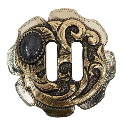 Black and Gold Antique Slotted Concho Tack - Conchos & Hardware MISC
