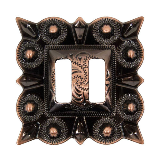 Copper Slotted Square Berry Concho Tack - Conchos & Hardware MISC