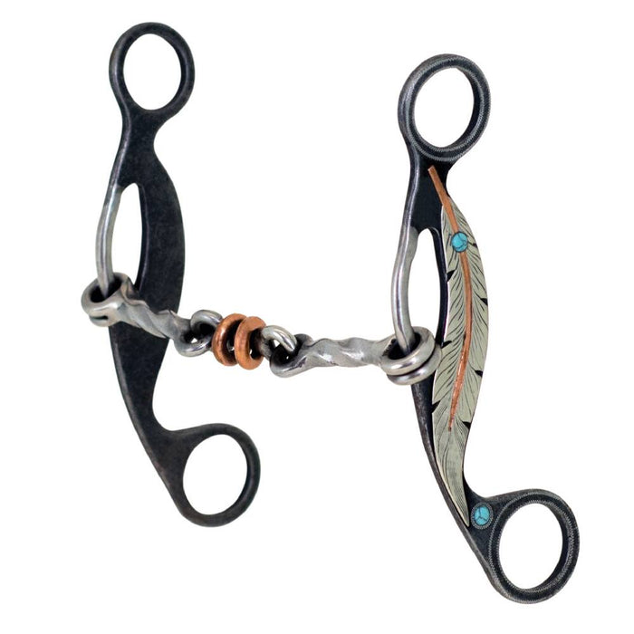 Feather Twisted Dog Bone Gag Bit Tack - Bits Metalab