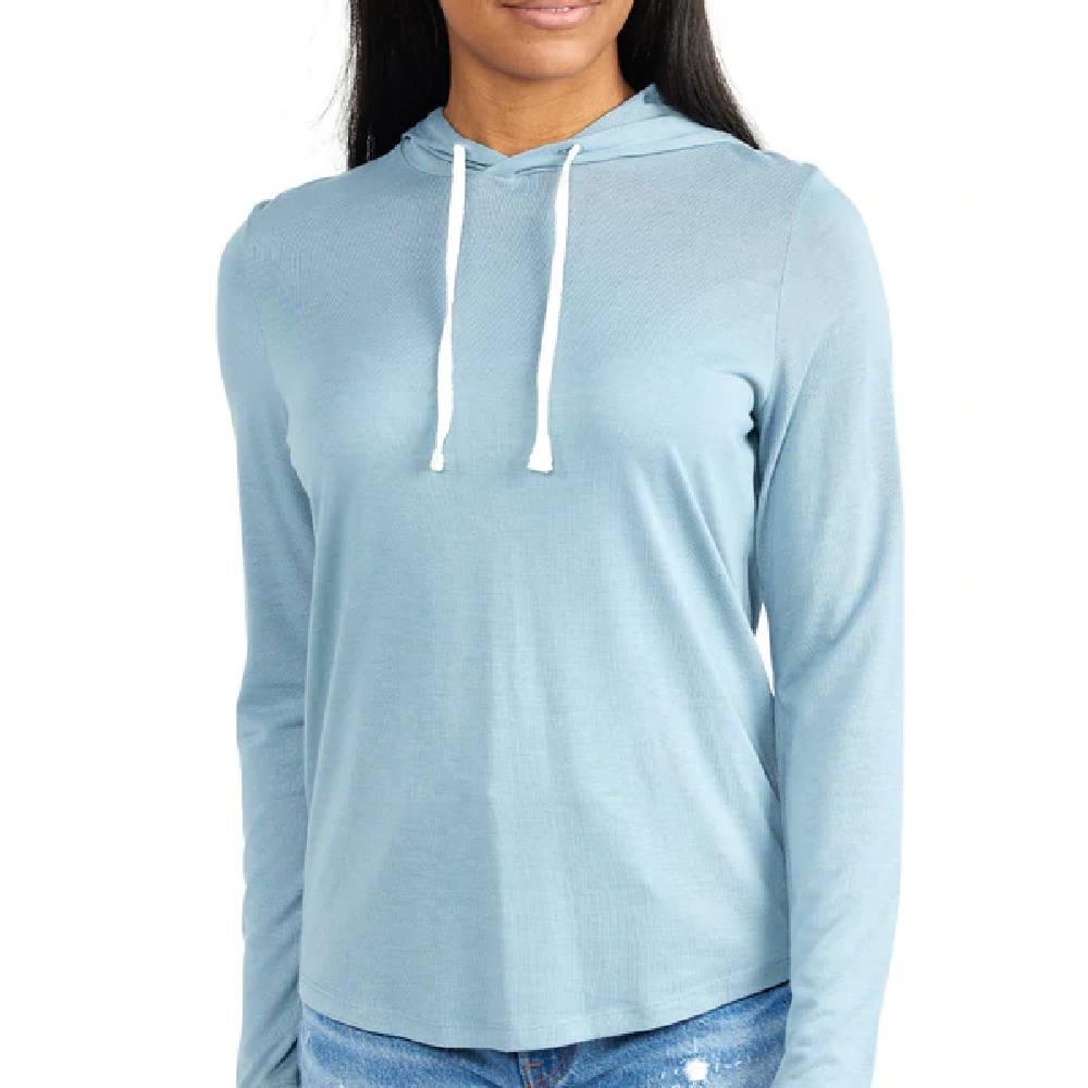 Free Fly Women's Lightweight Shore Hoody - Blue Fog WOMEN - Clothing - Pullover & Hoodies Free Fly Apparel   