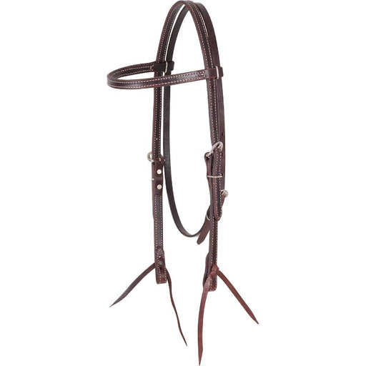 Martin Saddlery 5/8" Doubled & Stitched Browband Headstall Tack - Headstalls Martin Saddlery