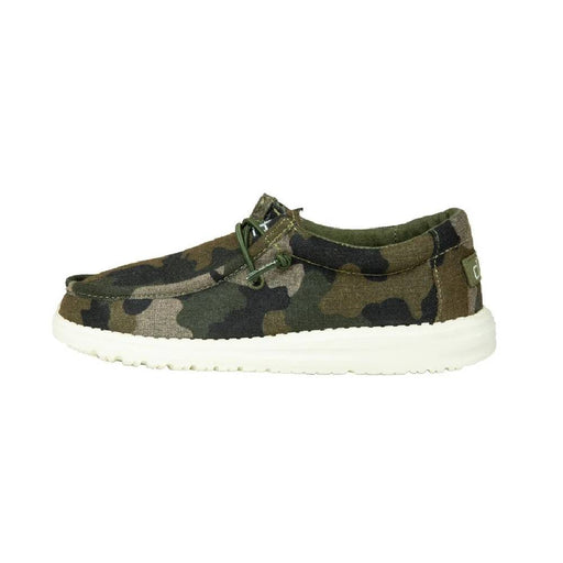 Hey Dude Youth Wally Linen - Camo KIDS - Footwear - Casual Shoes Hey Dude