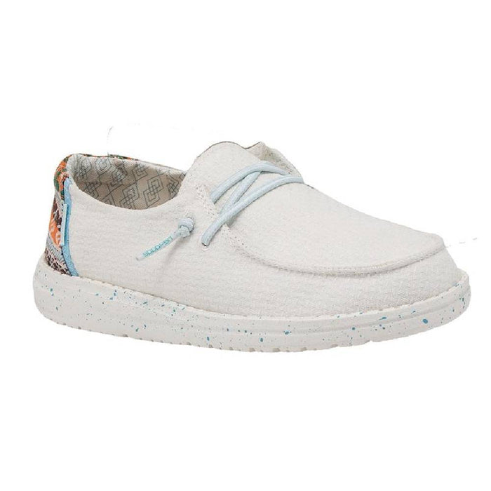 Hey Dude Youth Wendy - White Aztec KIDS - Footwear - Casual Shoes Hey Dude