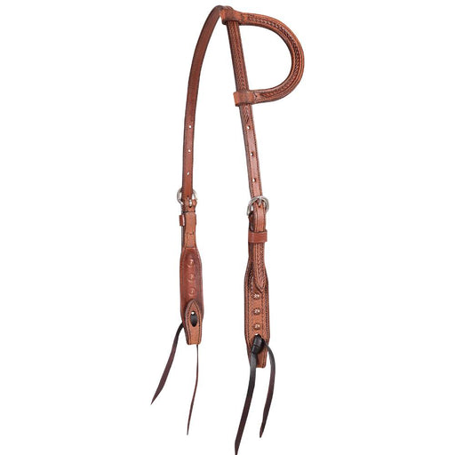 Martin Saddlery Rope Border and Dots One Ear Headstall Tack - Headstalls Martin Saddlery