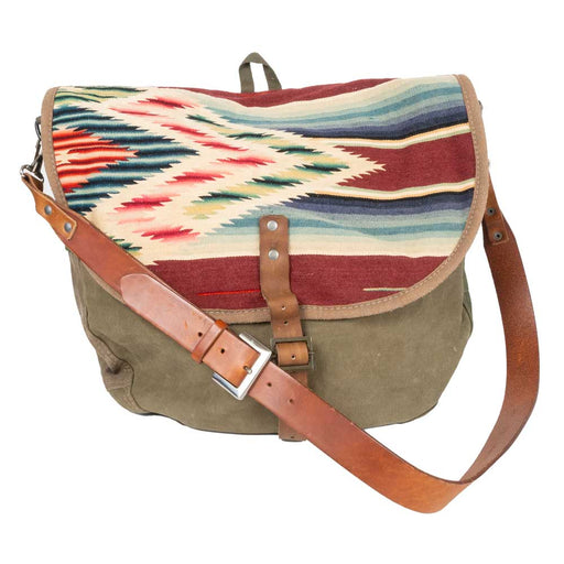 * Vintage Vintage Canvas Military and Serape Messenger Bag - FINAL SALE WOMEN - Accessories - Handbags - Crossbody bags Hide Junkie