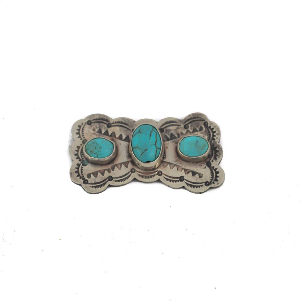 J. Alexander Mariposa Turquoise Pin WOMEN - Accessories - Jewelry - Pins & Pendants J. Alexander Rustic Silver