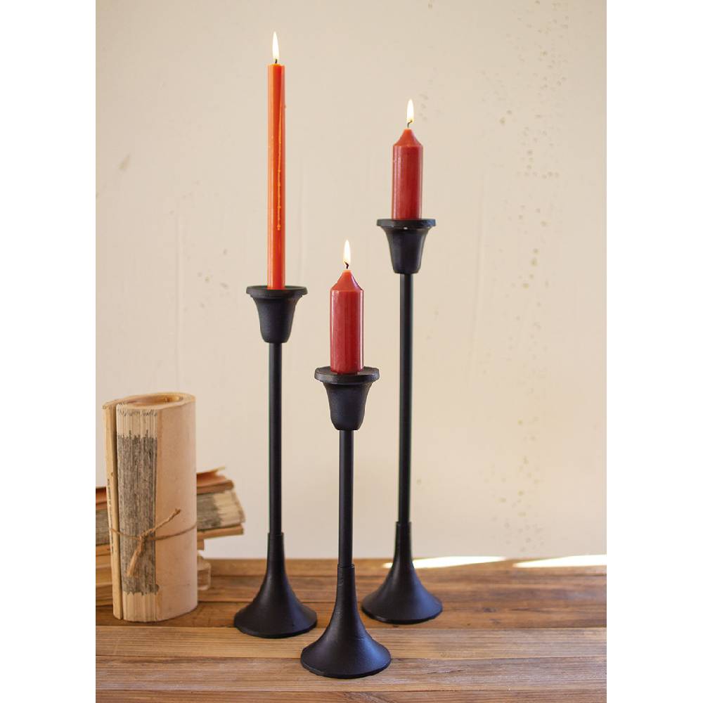 Black Metal Taper Candle Stand HOME & GIFTS - Home Decor - Decorative Accents KALALOU   