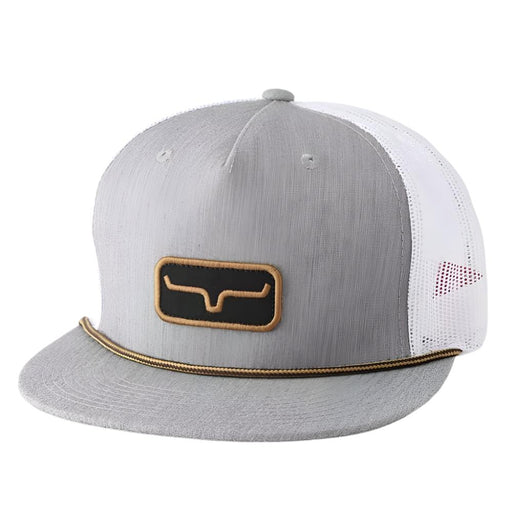 * Kimes Ranch Work Hard Mesh-Back Trucker Cap - Grey Heather - FINAL SALE HATS - BASEBALL CAPS Kimes Ranch