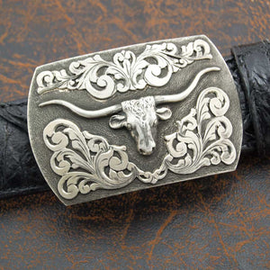 Comstock Heritage Signature Longhorn Overlay Buckle ACCESSORIES - Additional Accessories - Buckles Comstock Heritage   