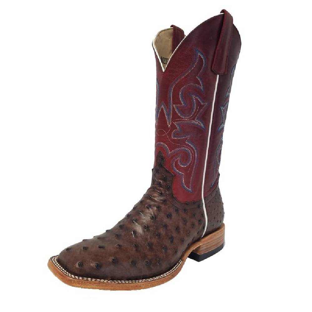 Macie Bean Kango Tobacco Full Quill Ostrich Boot WOMEN - Footwear - Boots - Western Boots Macie Bean   