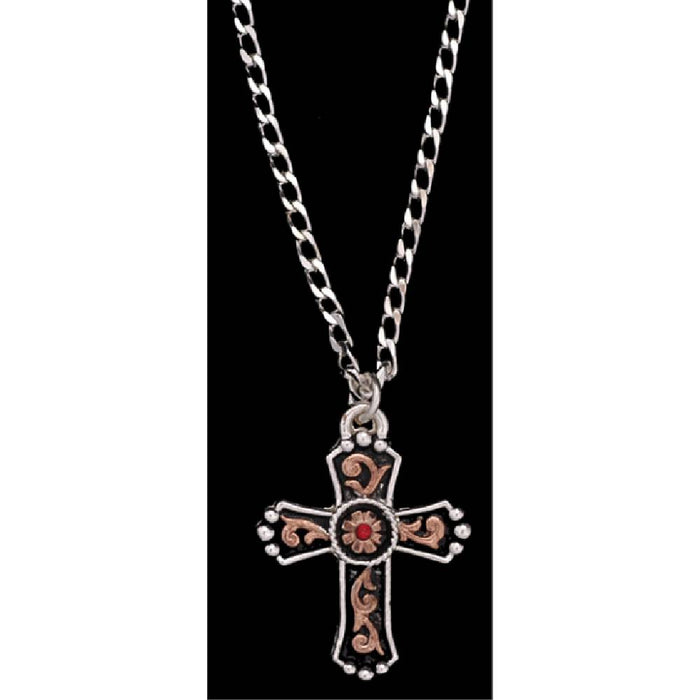 Silver & Gold Cross Necklace MEN - Accessories - Jewelry & Cuff Links M&F Western Products
