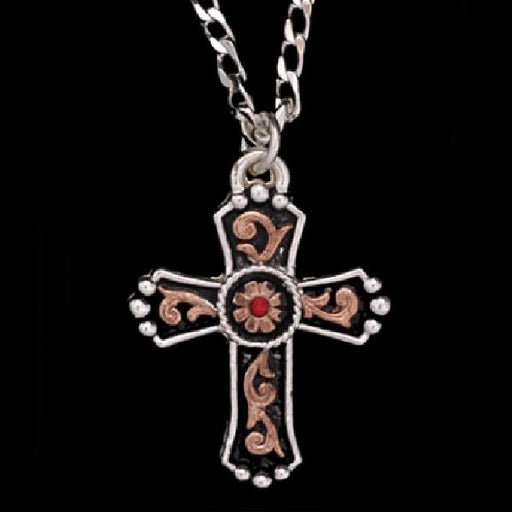 Silver & Gold Cross Necklace MEN - Accessories - Jewelry & Cuff Links M&F Western Products