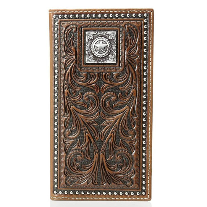 Nocona Tooled Star Concho Rodeo Wallet MEN - Accessories - Wallets & Money Clips M&F Western Products