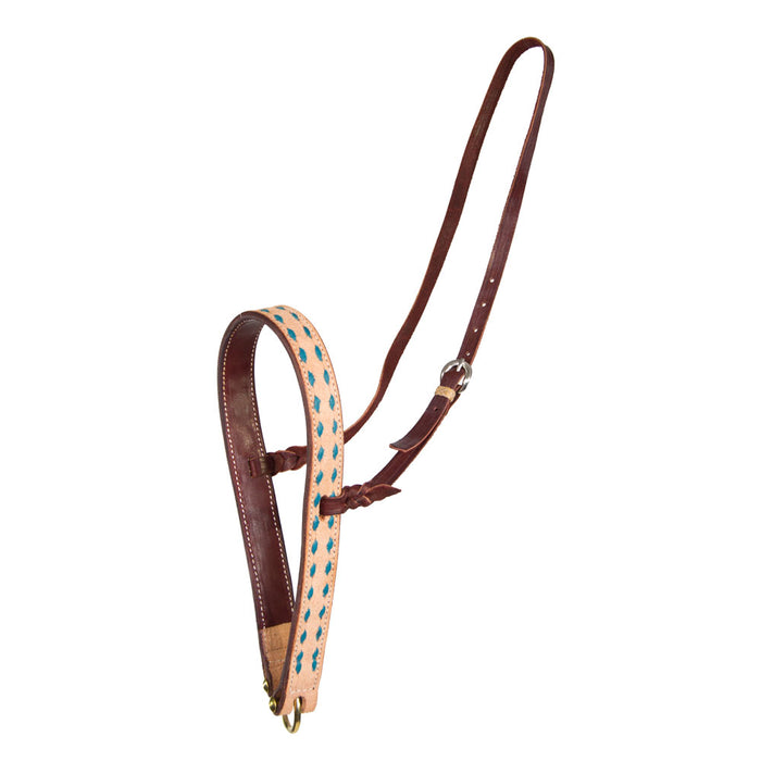 Teskey's Turquoise Buckstitch Noseband Tack - Nosebands & Tie Downs Teskey's