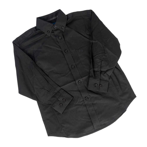 Panhandle Boy's Solid Black Poplin Shirt KIDS - Boys - Clothing - Shirts - Long Sleeve Shirts Panhandle