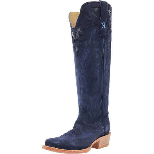 R. Watson Women's Midnight Blue Suede Cutter Toe Boot WOMEN - Footwear - Boots - Western Boots R Watson
