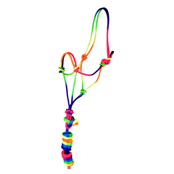 Teskey's Rainbow Rope Halter with Lead Tack - Halters & Leads Teskey's