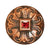 Copper Concho with Red Raised Stone Tack - Conchos & Hardware - Conchos MISC Chicago Screw 1" 