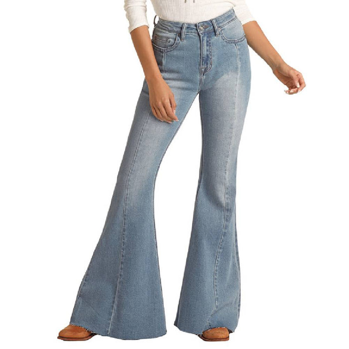 *Rock & Roll Denim Women's Distress Bell Bottom Jean - FINAL SALE WOMEN - Clothing - Jeans Panhandle