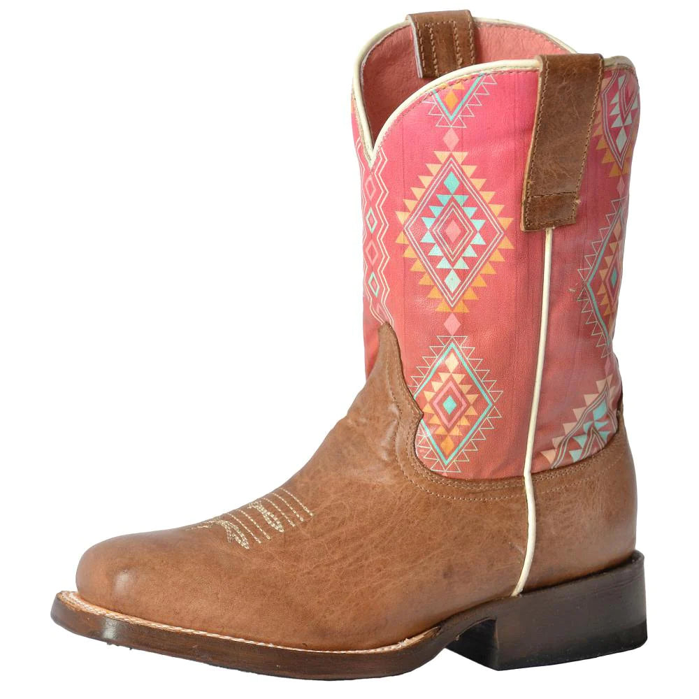 Roper Girls Dakota Pink Aztec Boot KIDS - Footwear - Boots Roper Apparel & Footwear   