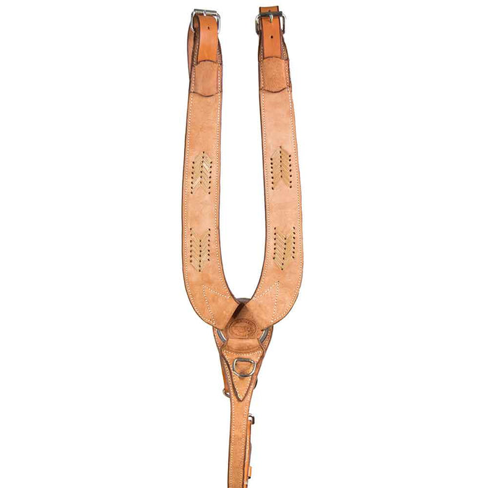 Teskey's Roughout Pulling Collar w/Rawhide Tack - Breast Collars Teskey's Light Oil