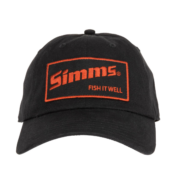 Simms "Fish it Well" Cap - Black HATS - BASEBALL CAPS Simms Fishing