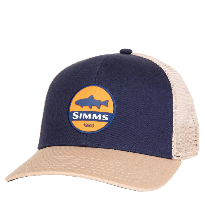 Simms Trout Patch Trucker Cap - Navy HATS - BASEBALL CAPS Simms Fishing