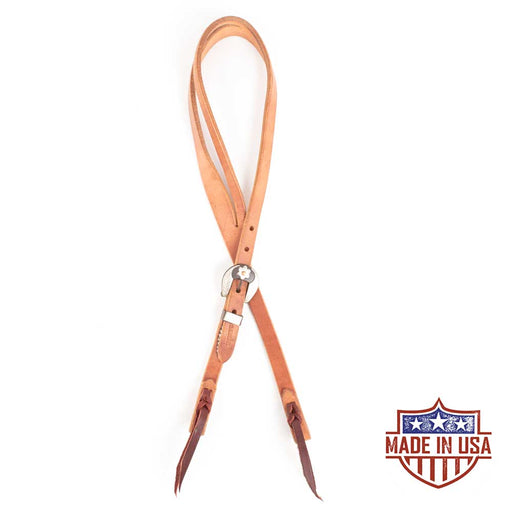 Teskey's Harness Leather Split Ear Headstall w/Floral Buckle Tack - Headstalls Teskey's Light Oil