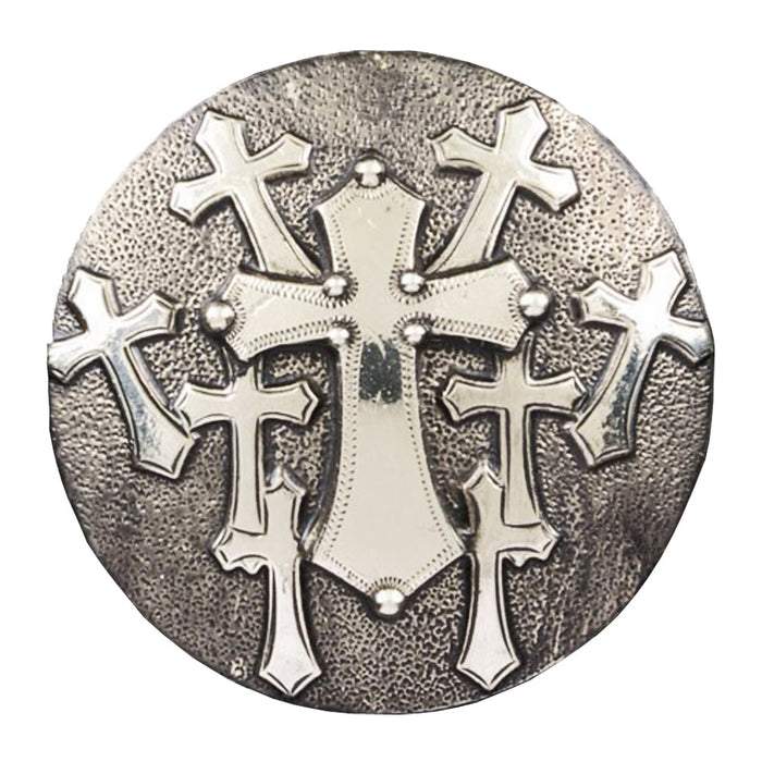 Silver Multi Cross Concho Tack - Conchos & Hardware MISC 1" Wood Screw