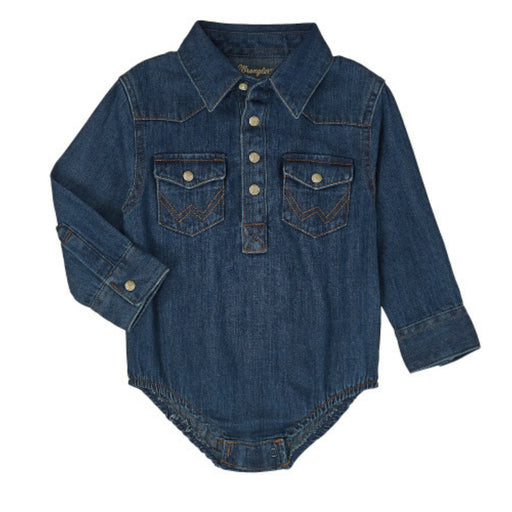 Wrangler Baby Long Sleeve Denim Onesie KIDS - Baby - Baby Girl Clothing Wrangler