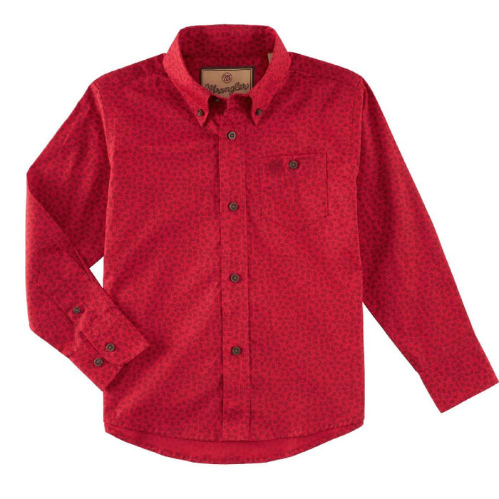 Wrangler Boy's Paisley Print Button Down Shirt KIDS - Boys - Clothing - Shirts - Long Sleeve Shirts Wrangler